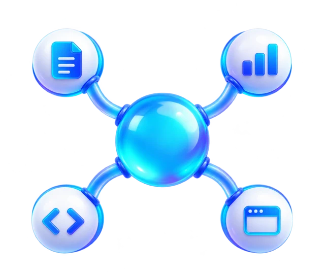 Connected network of specialized AI agents